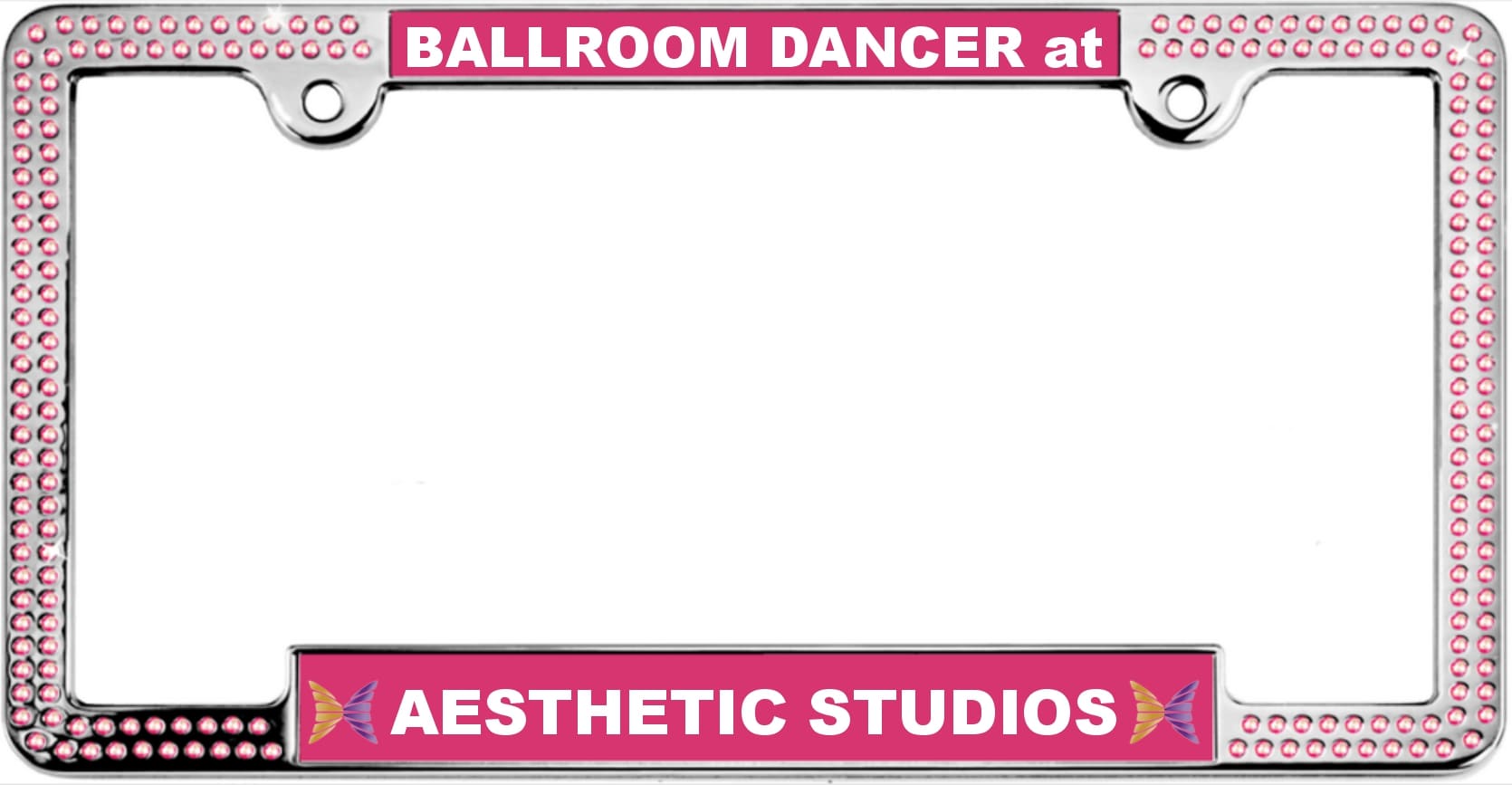 Aesthetic Studios Balroom Dancer - License plate frame with set of metal screws and caps